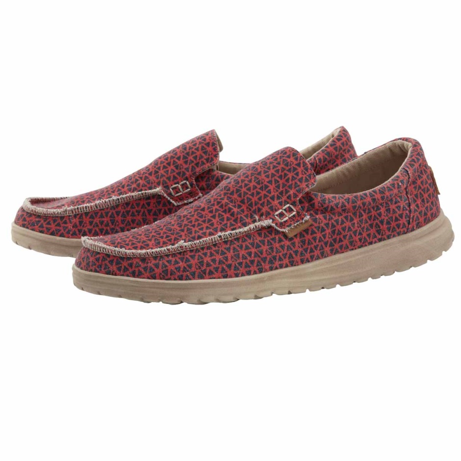 Hey Dude Mikka Print Geometrisch Rood