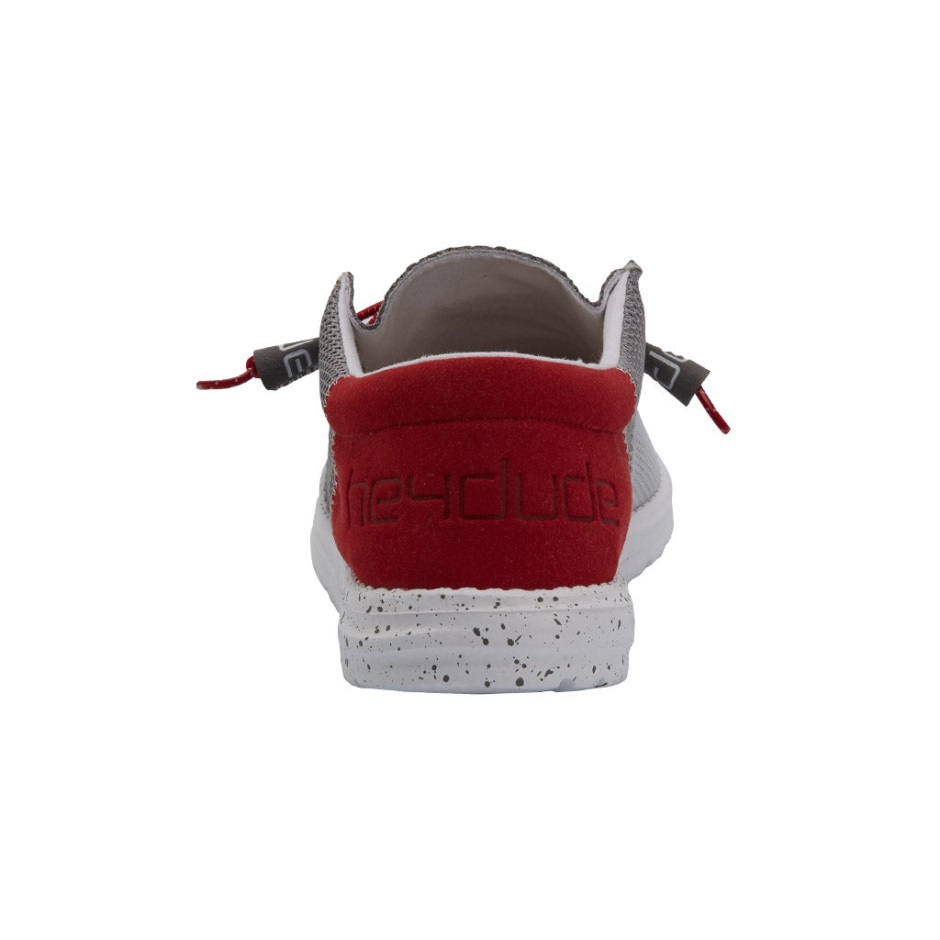 Hey Dude Wally Sox Funk Donkergrijs Rood