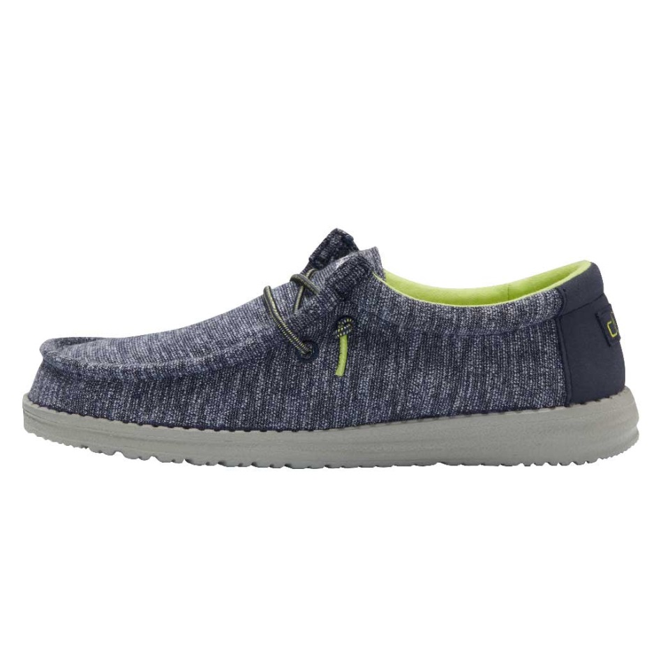 Hey Dude Wally Jeugd Stretch Marineblauw