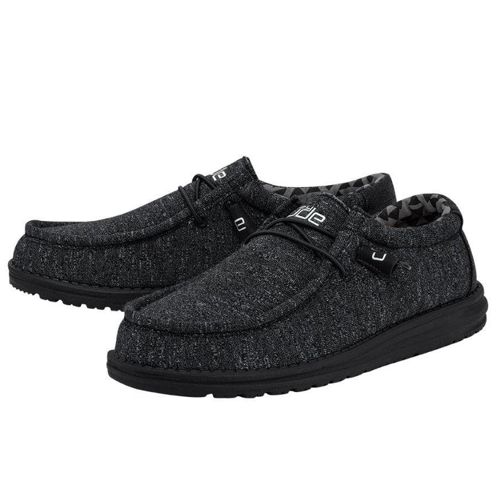 Hey Dude Zwarte Melange Wally Stretch