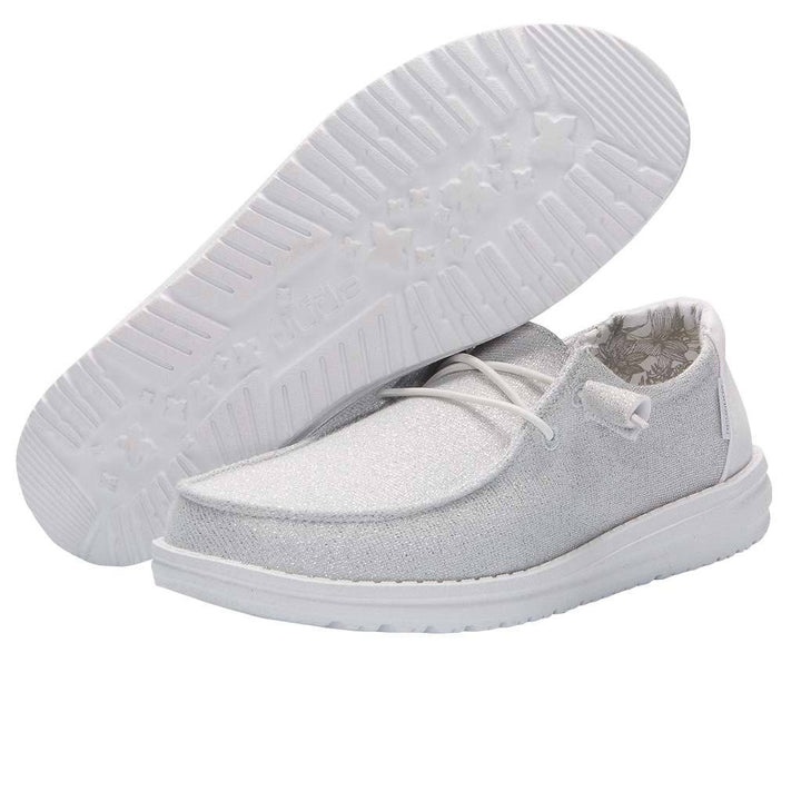 Wendy Stretch Sprankelend Wit Hey Dude